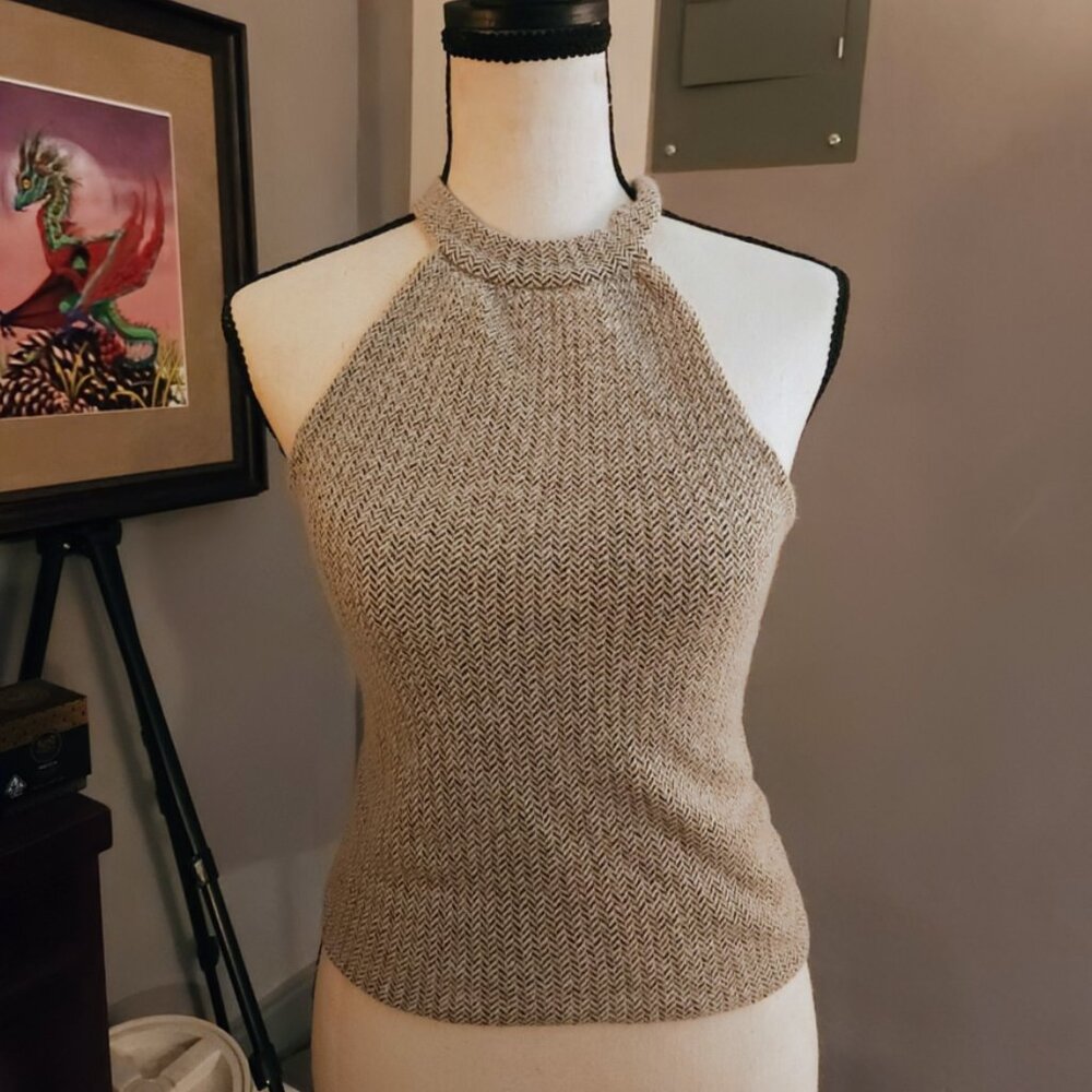 Giorgio Armani Chevron Stripe Halter Top XS